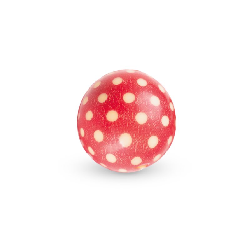 Čokoládová koule Červená s puntíky