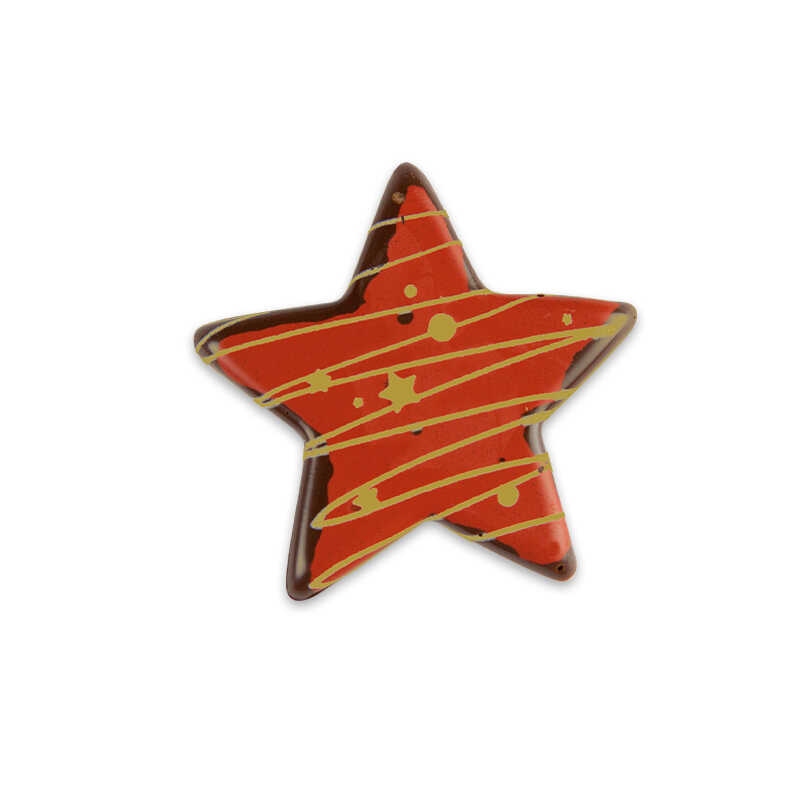 Čokoládová dekorace Červená hvězda